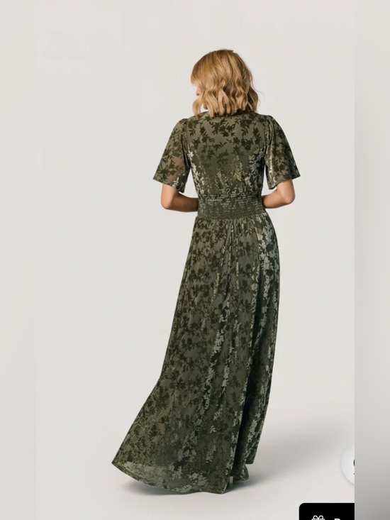 Baltic Born Veronica Velvet Maxi Dress Green Floral XL NWT - Picture 3 of 6